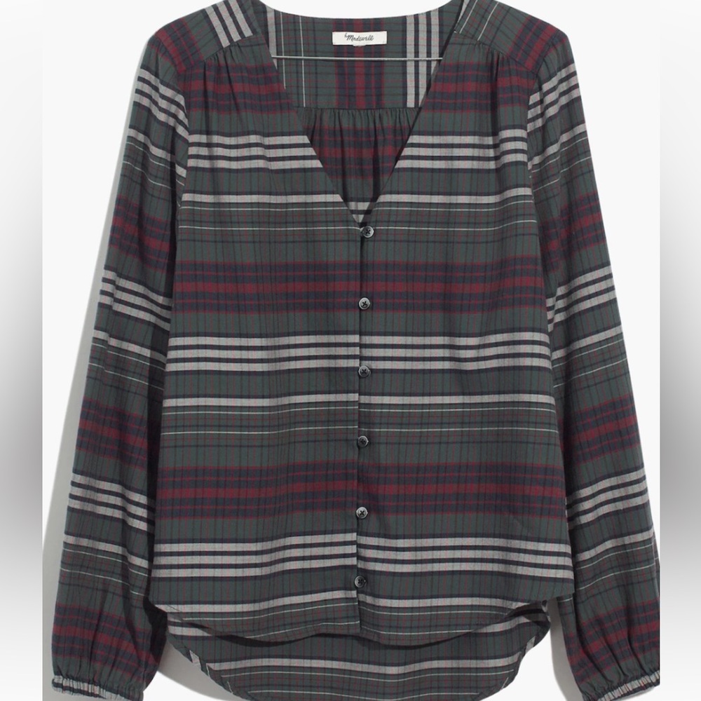 Madewell Top Womens‎ XXS Plaid Blouse